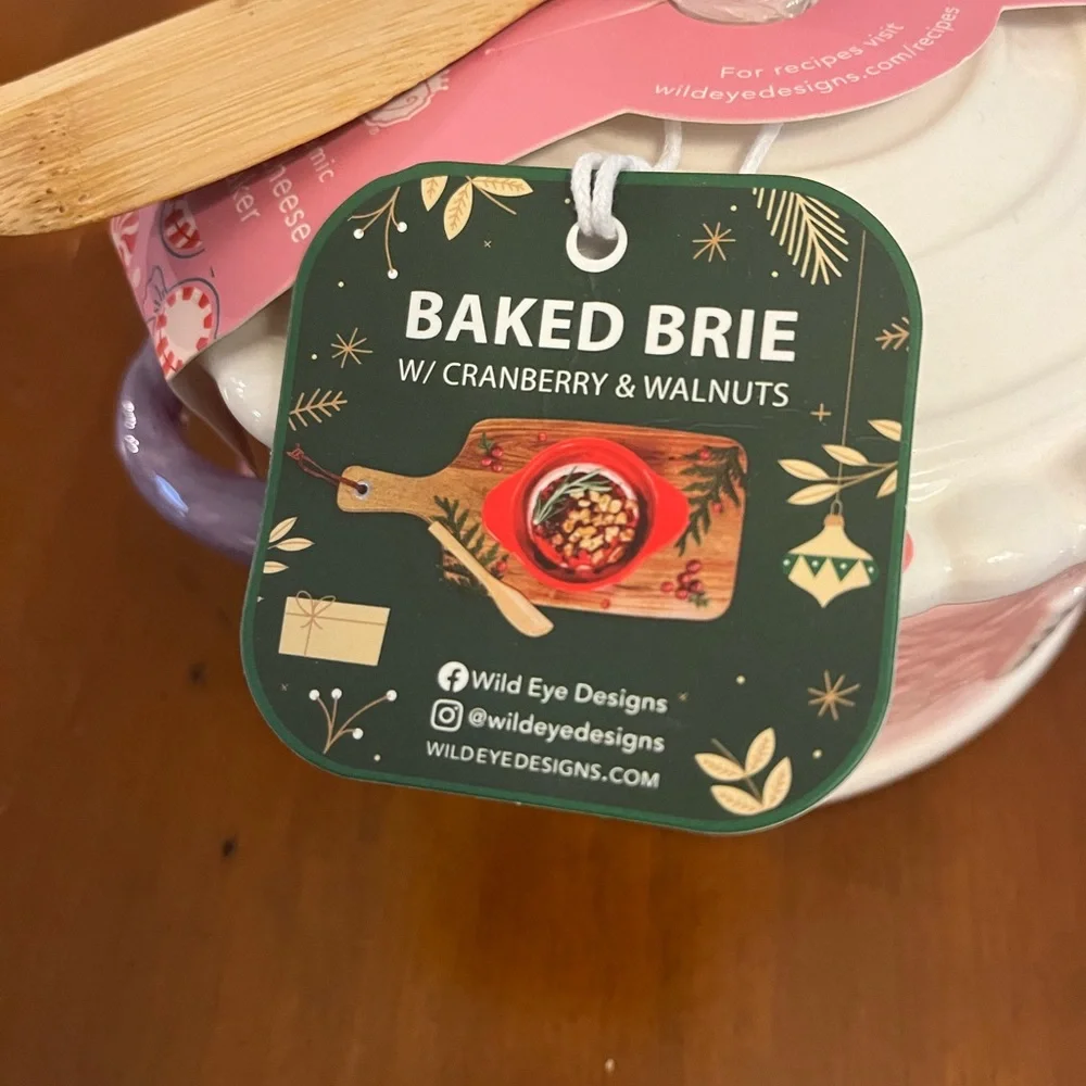Gingerbread house ceramic BRIE CHEESE BAKER